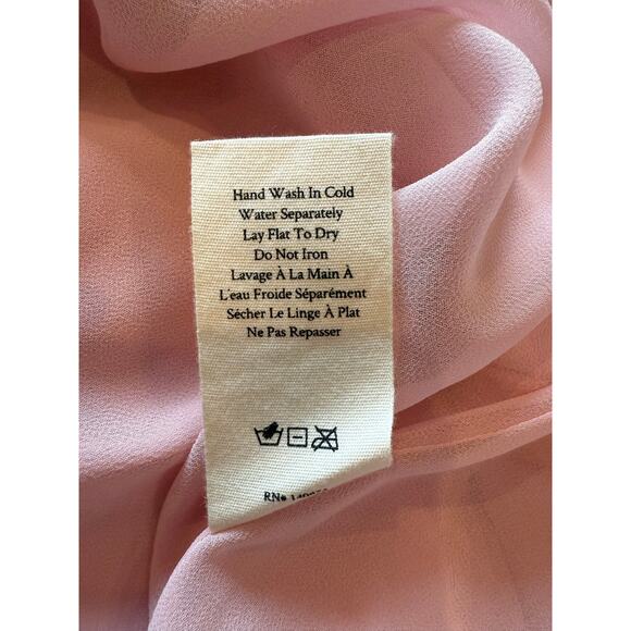 LoveShackFancy Clarkie Long Sleeve Pink Floral Print Mini Dress size Medium - Picture 15 of 16